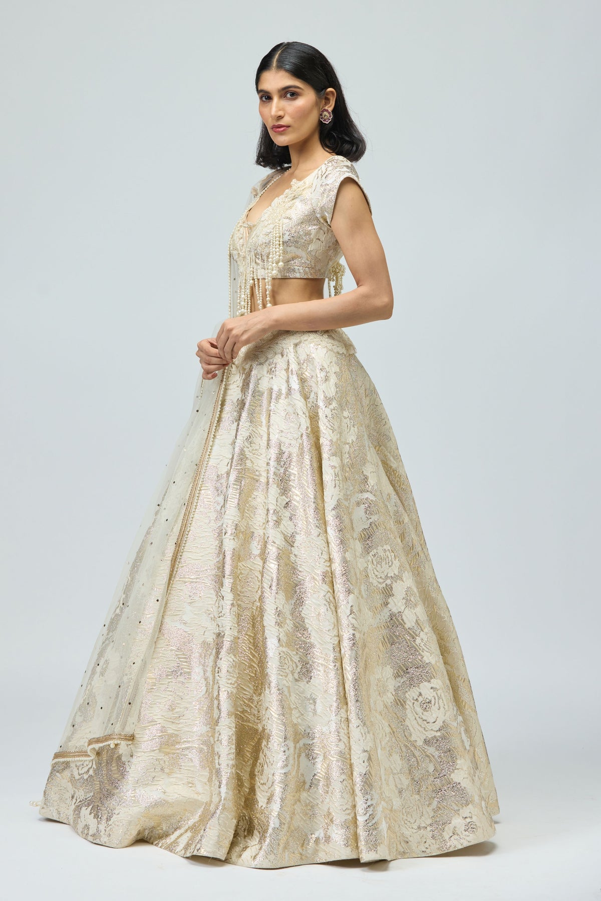 Pearl Embroidered Lehenga Set