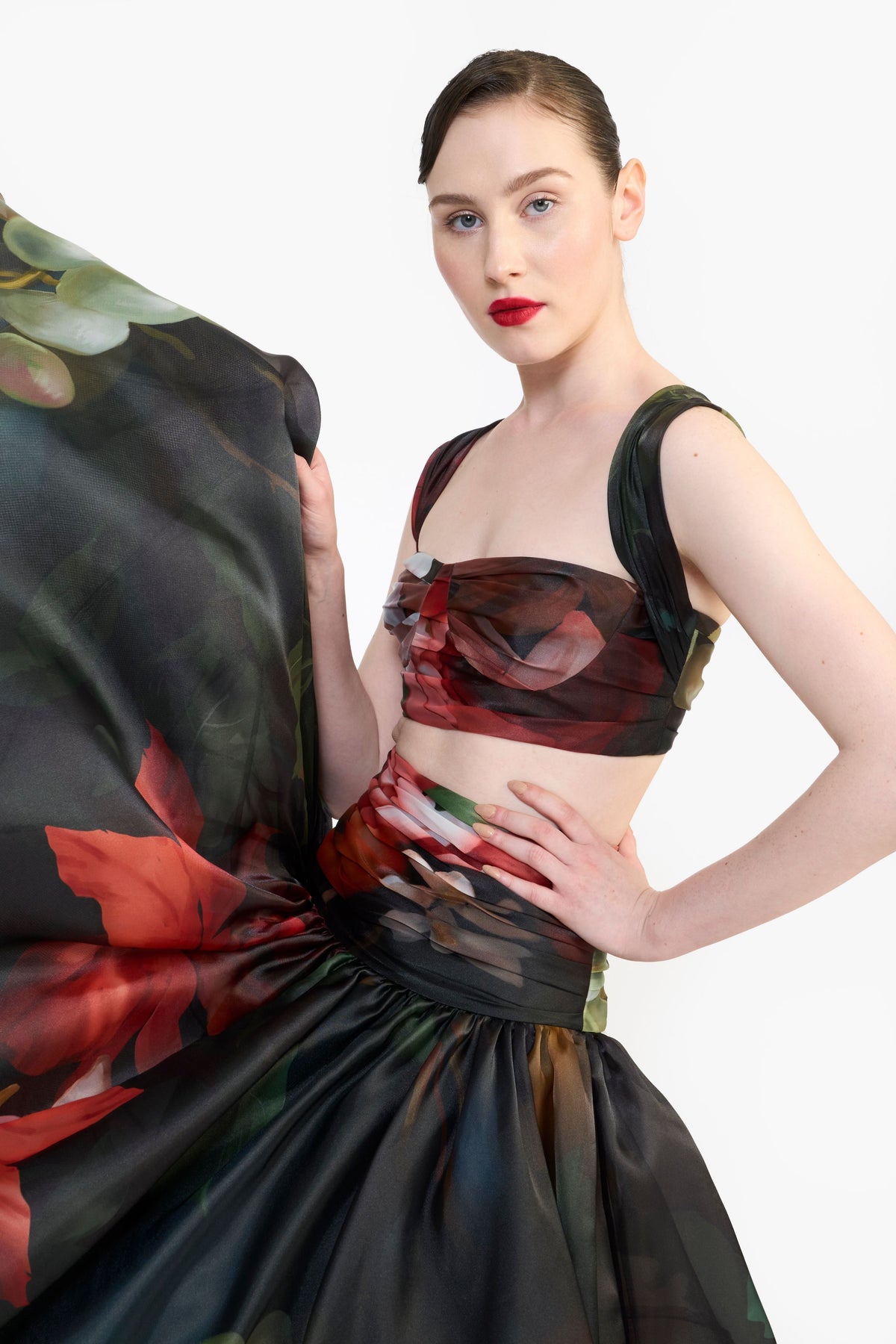 Draped Bustier Top