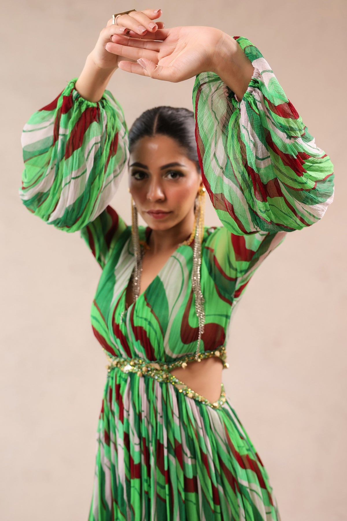 Queen Peekaboo Waist Line Dress