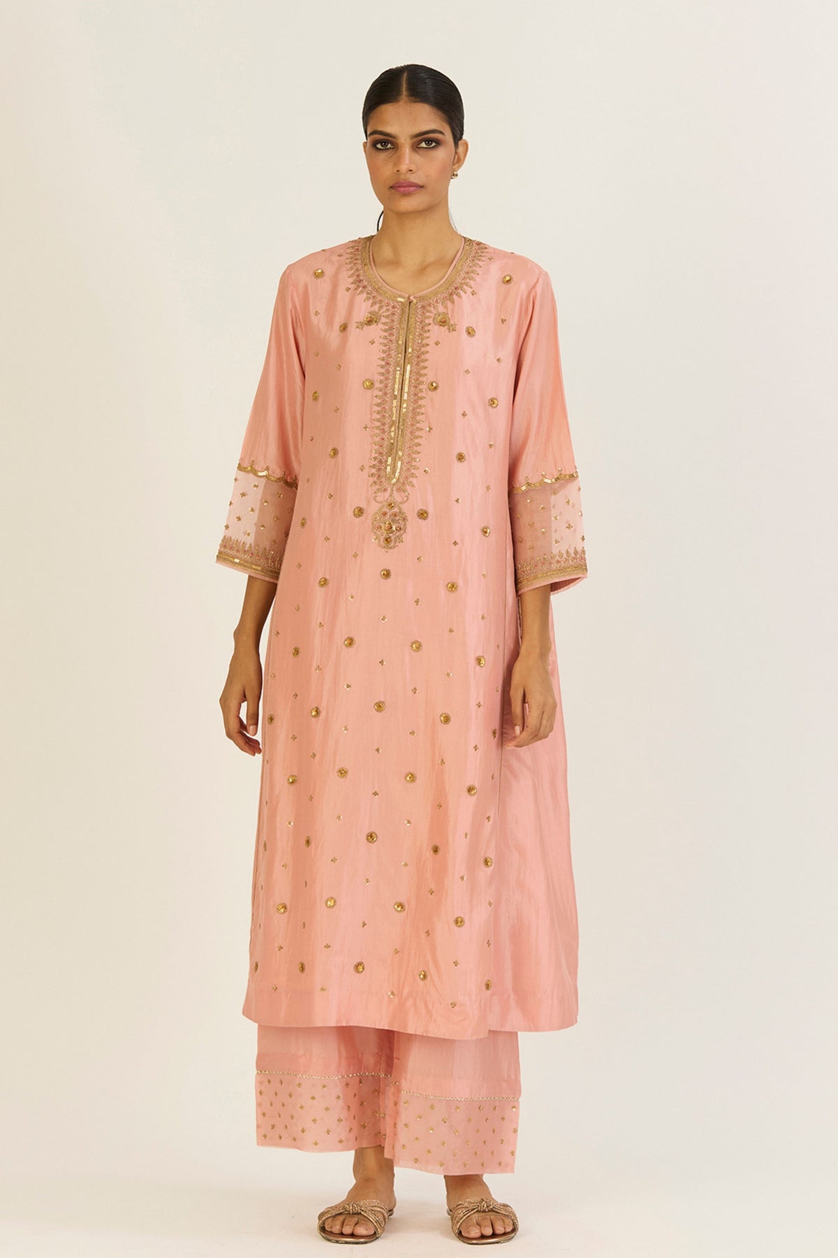 Druti Salmon Pink Kurta &amp; Pants