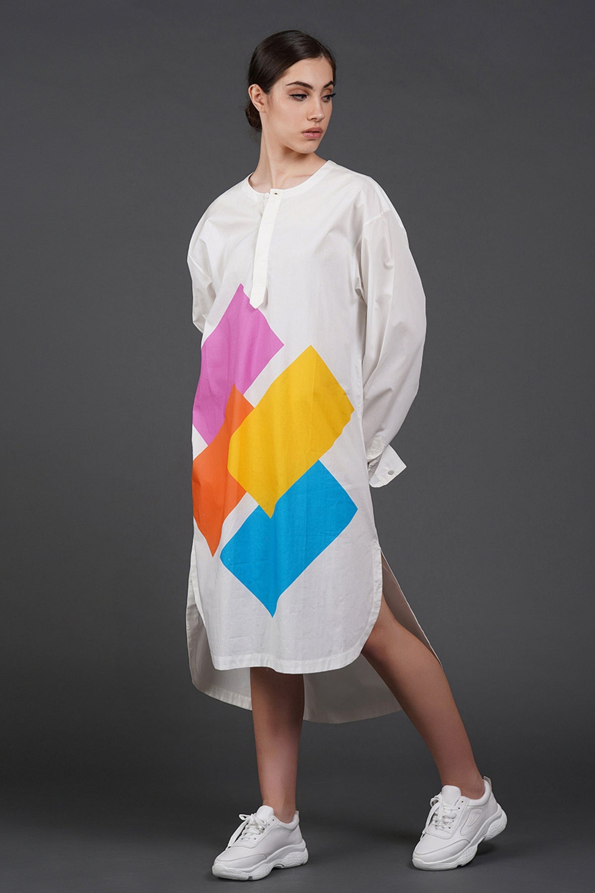 Offwhite Digtal Print Dress