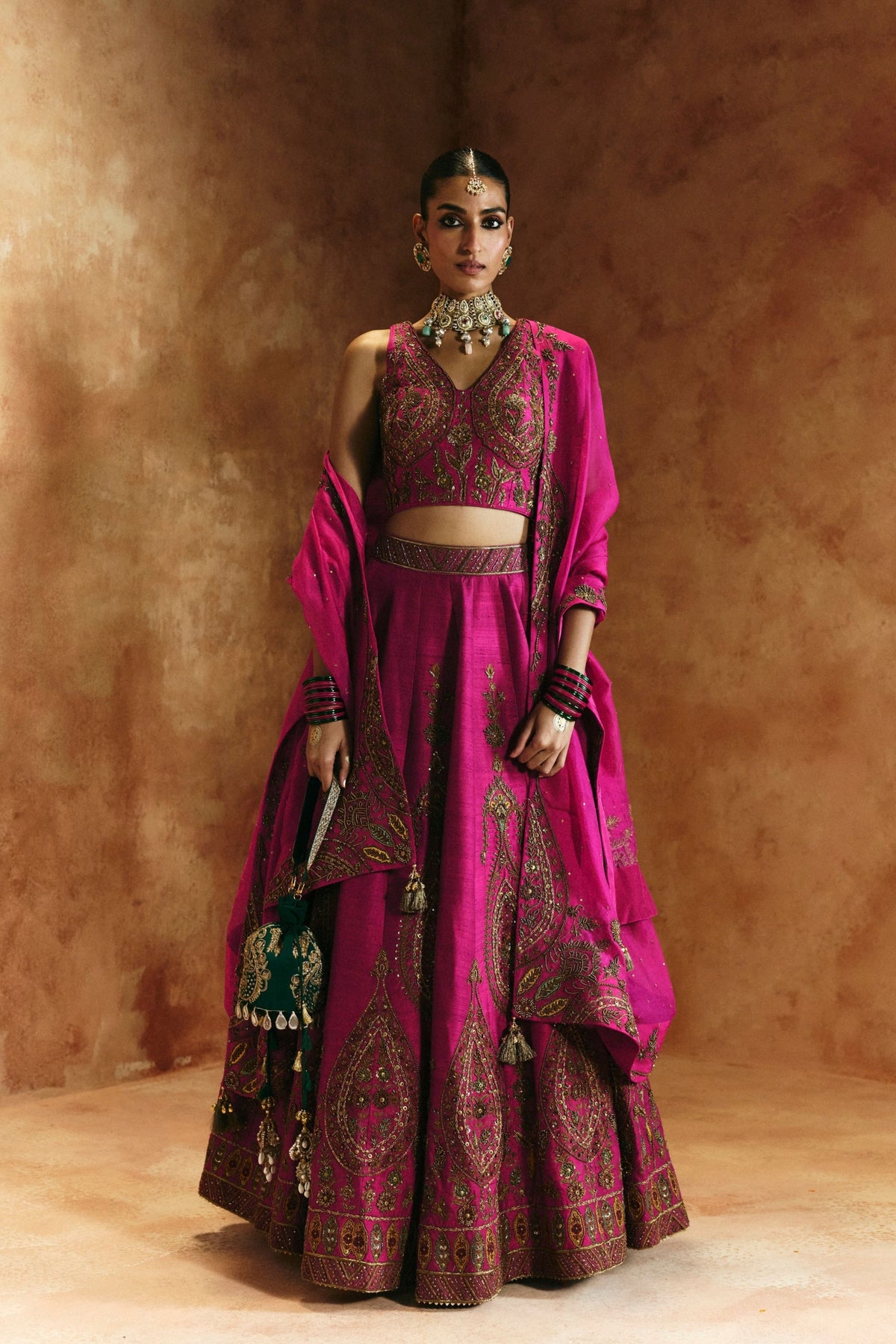 Rani Pink Sindh Lehenga Set