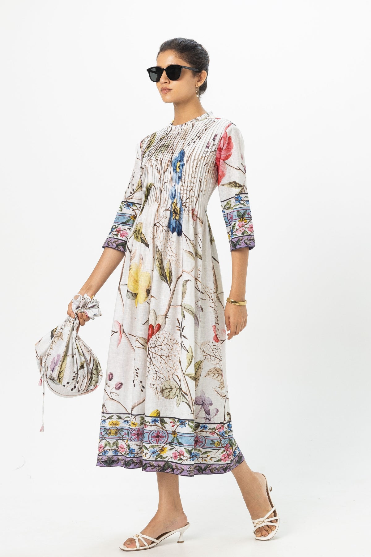 Alicia Pleated Midi Dress