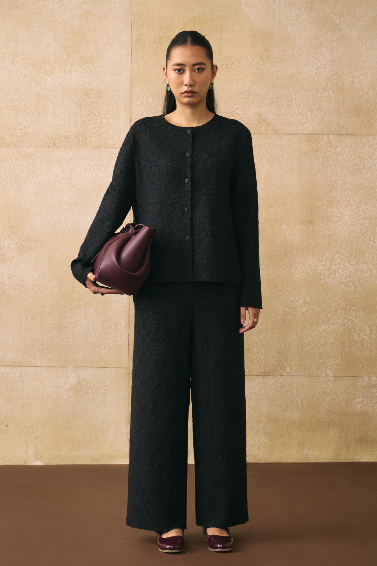Black Ganni Co-ord Set