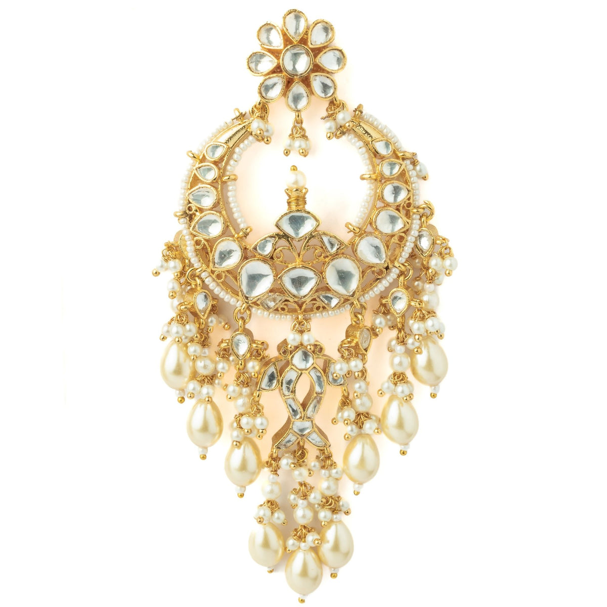 Kundan Polki Pair of Earrings