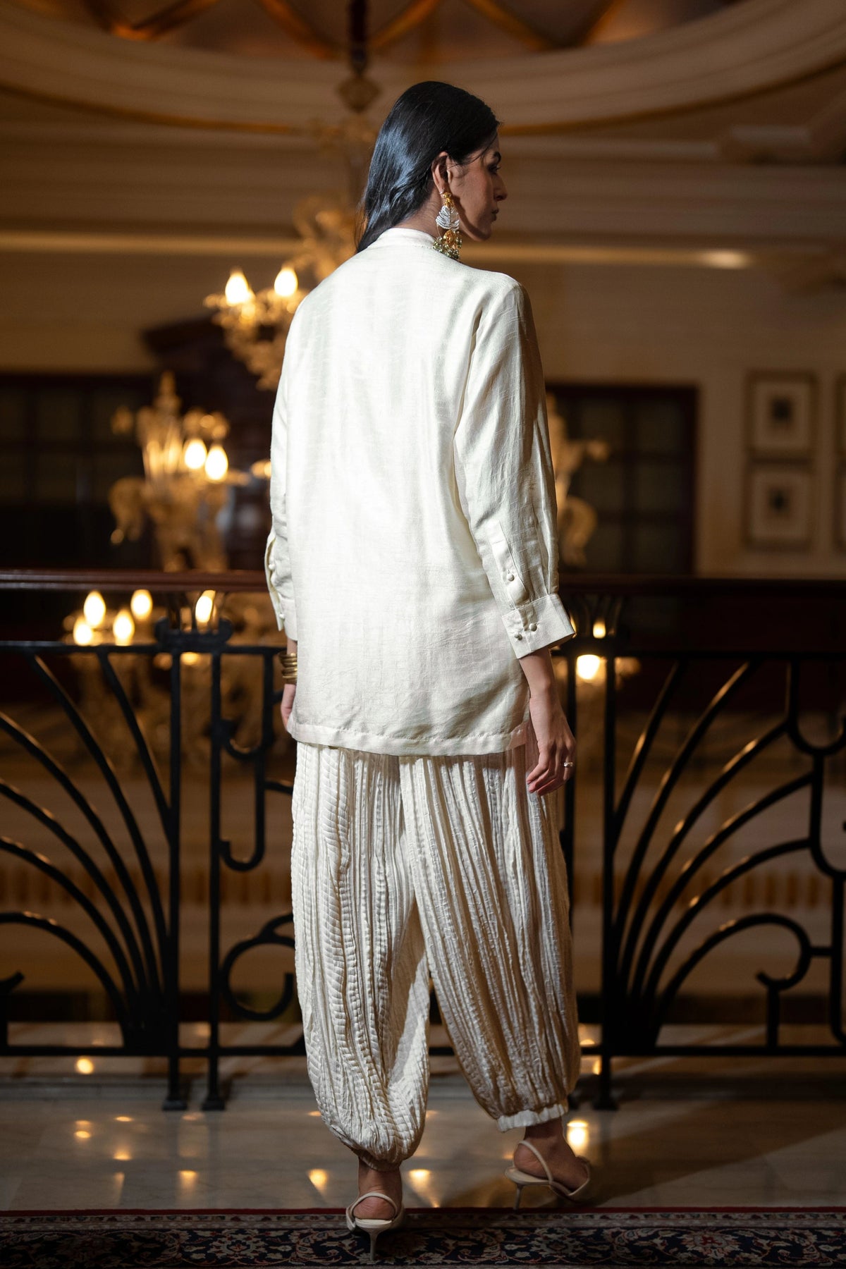 Pintuck Shirt & Crushed Crinkled Pants