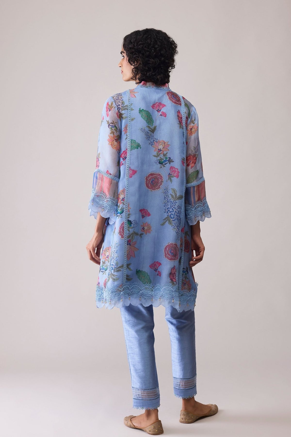 Farida Blue Print Kurta Set