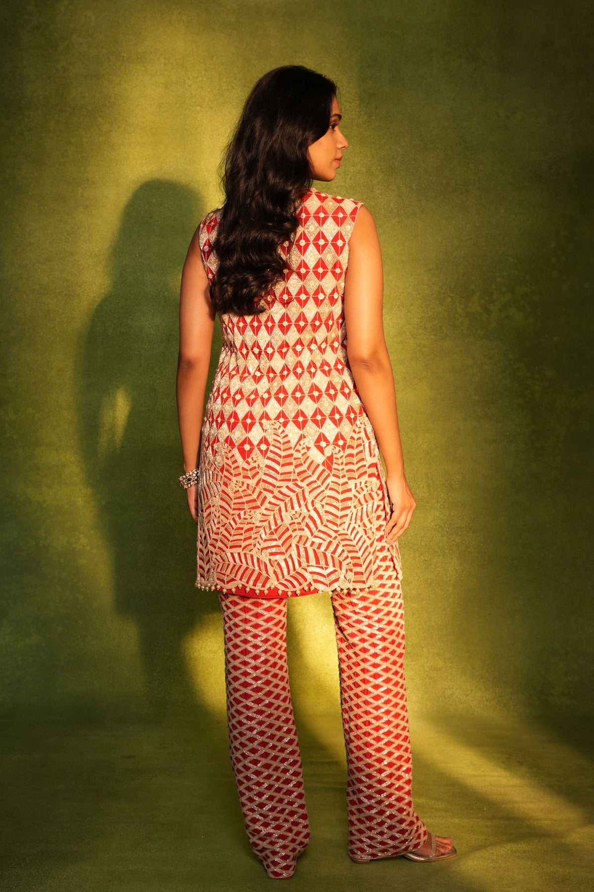 Red Kurta Set