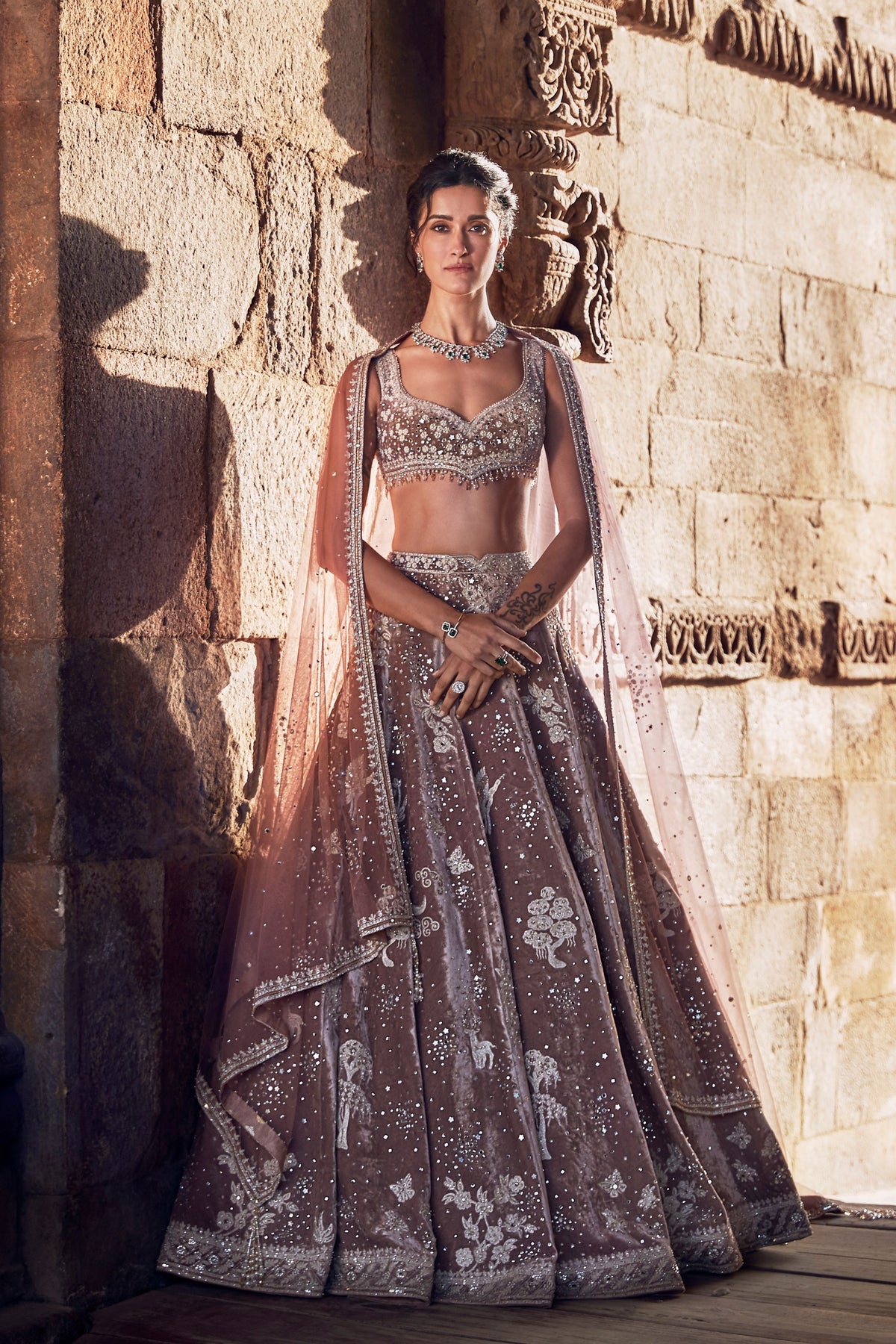 The French Rose Opus Lehenga Set