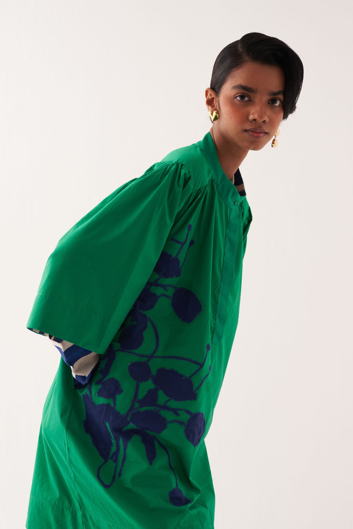 Emerald Applique Dress