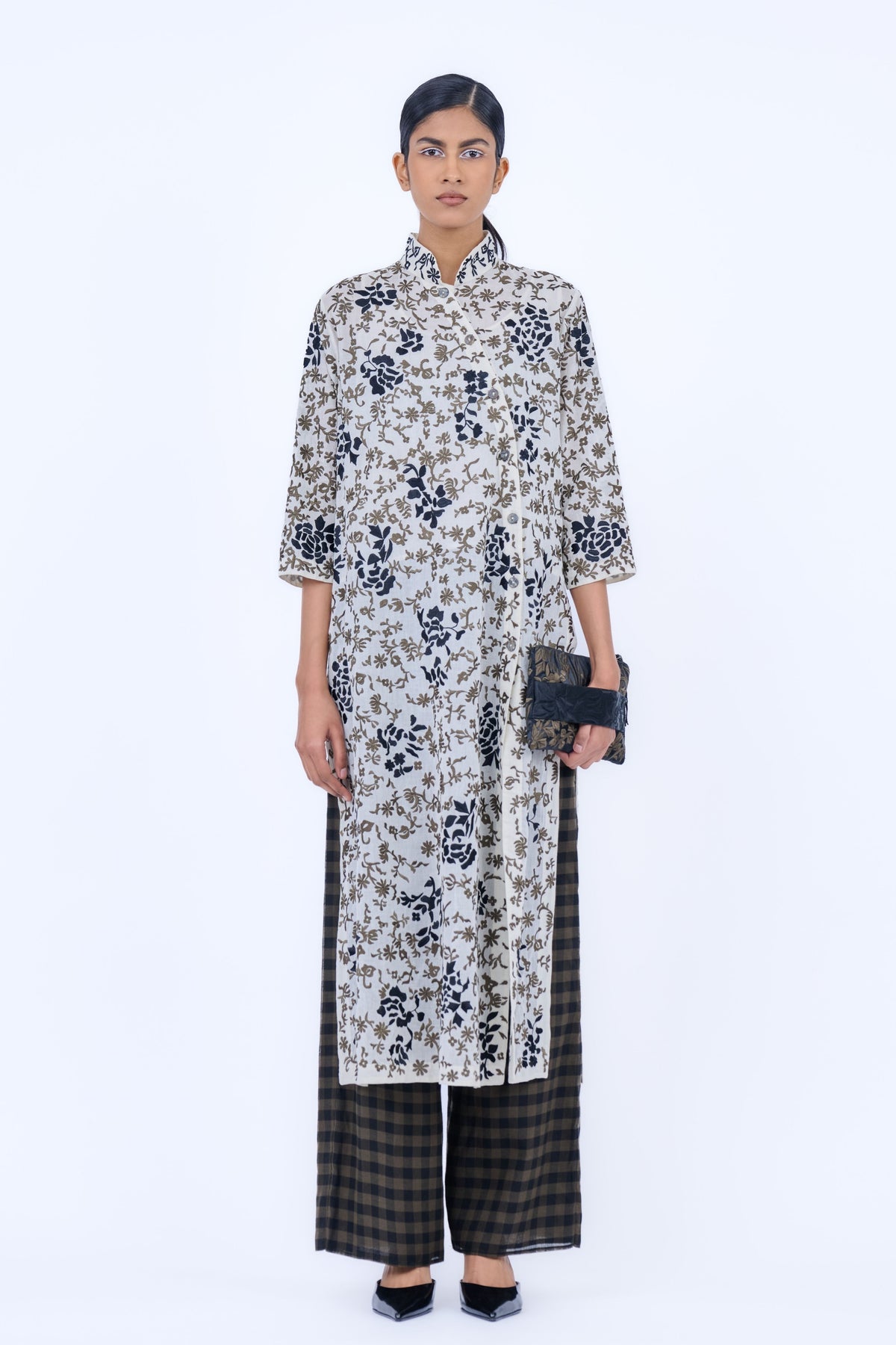 Ecru Threadwork Kurta
