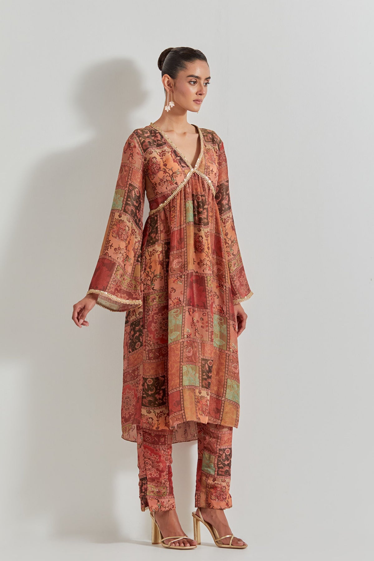 Tissue Chanderi Kurta Set