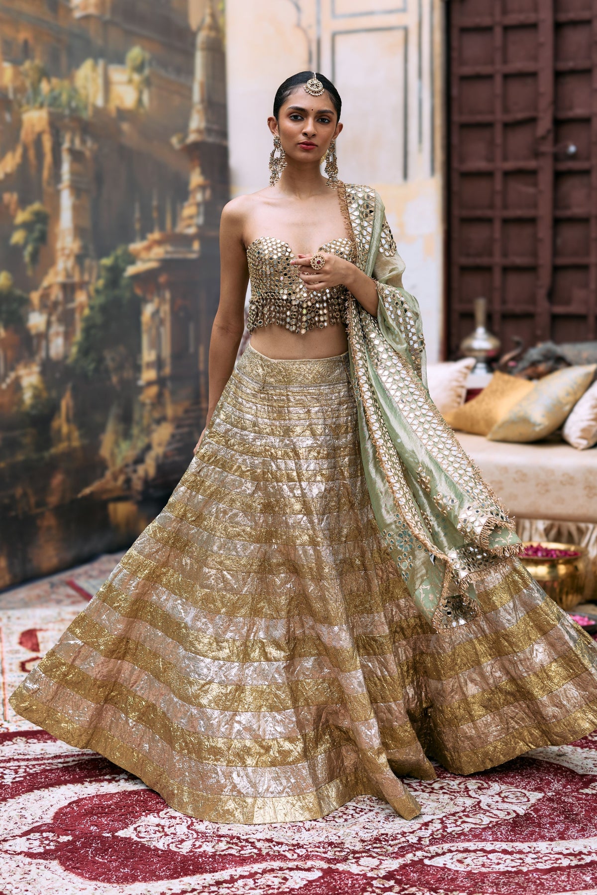 Kiran Sona Chandi Lehenga Set