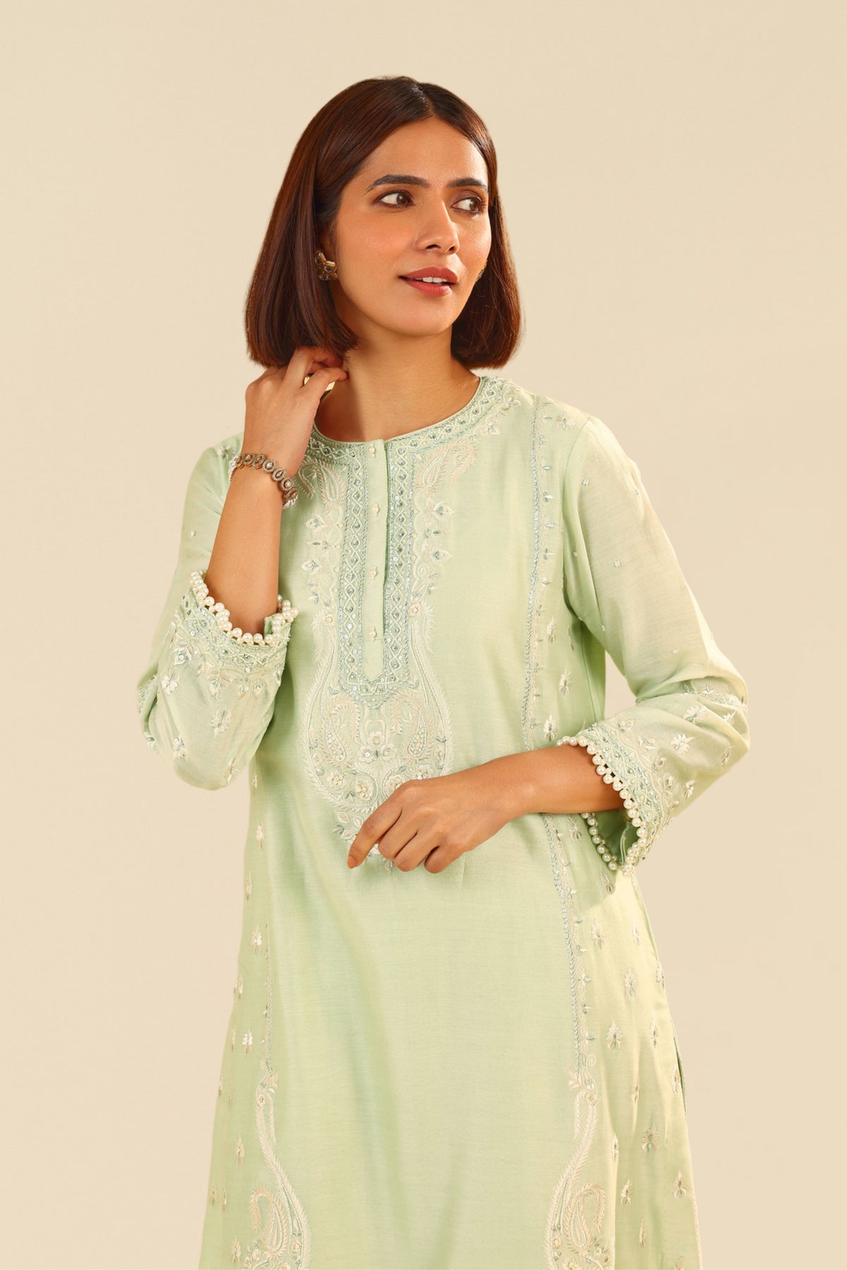 Zahra Mint Green Kurta Set