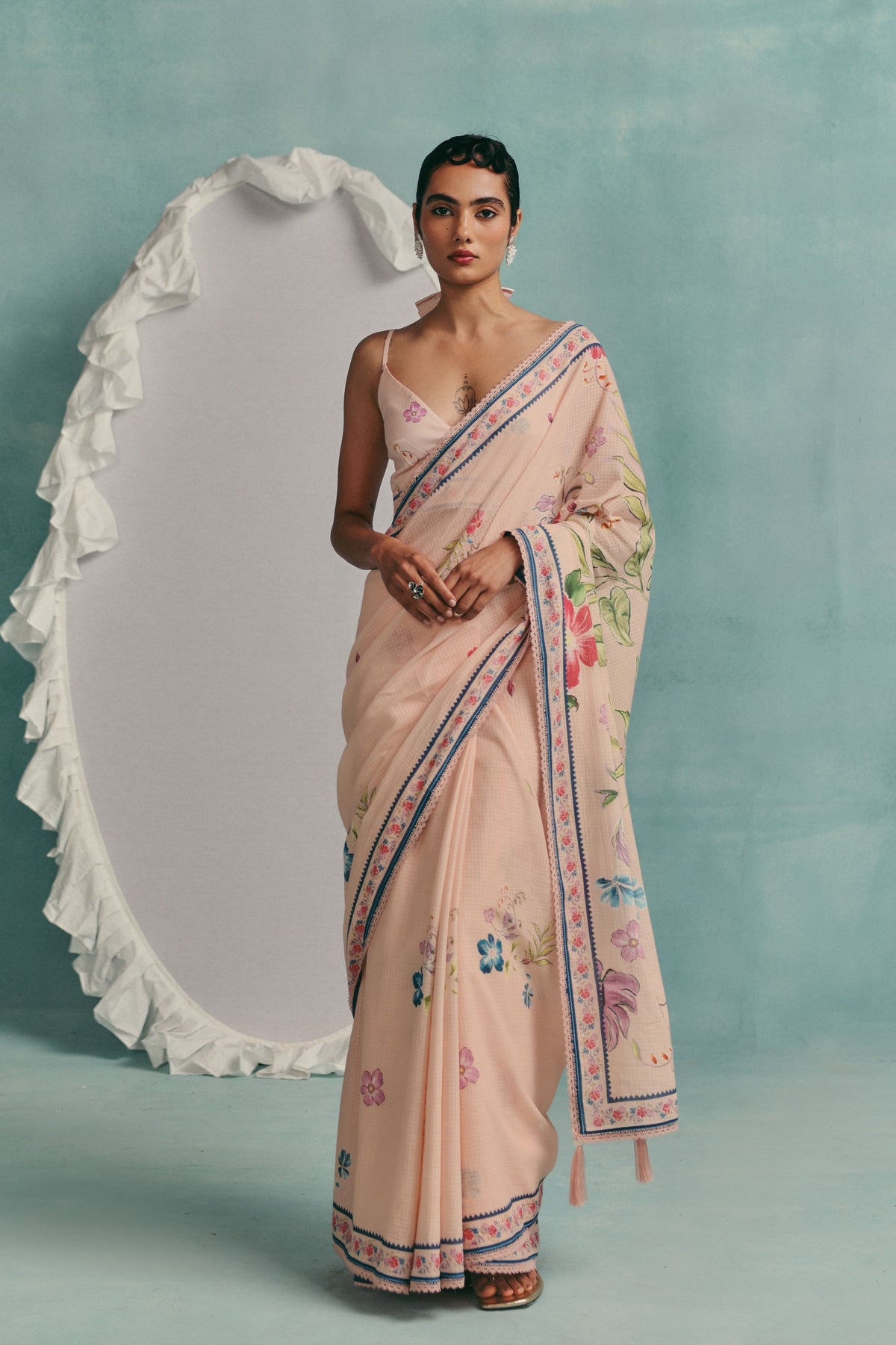 Rose Pink Saree