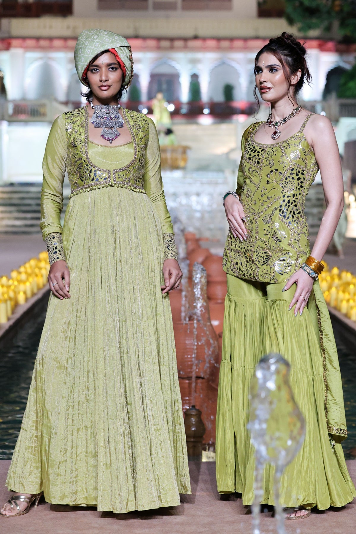 Dry Heena Green Anarkali Set