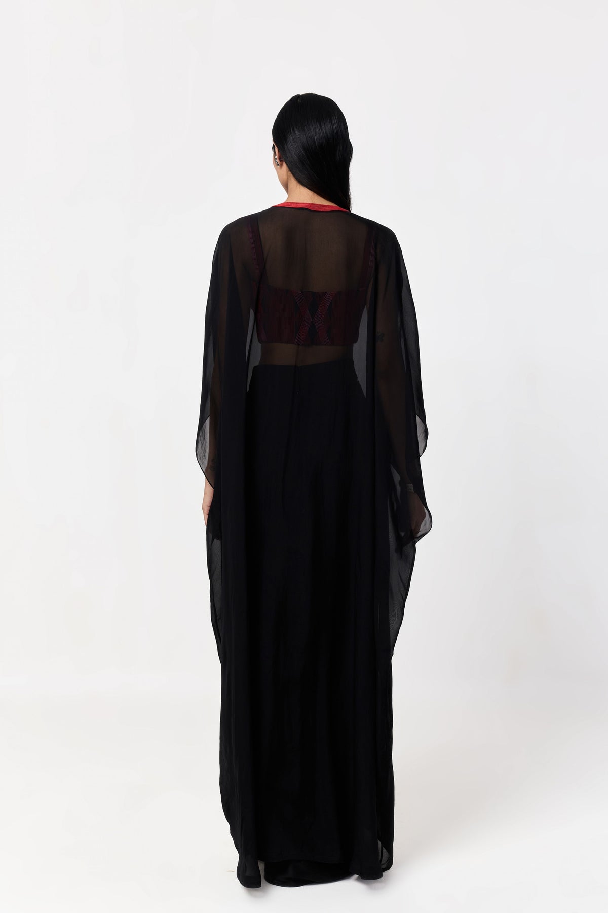 Entwined Black Red Corded Bustier