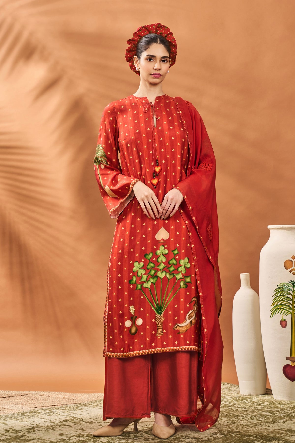 Rust All Fours Kurta Set