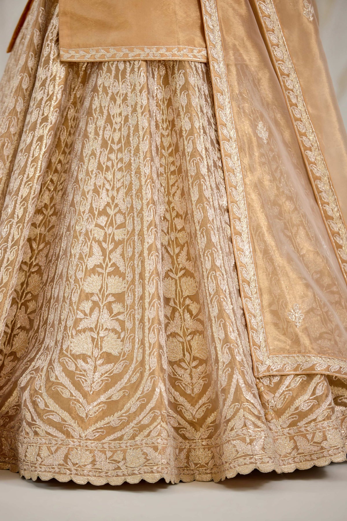 Gold Kurta-lehenga Set