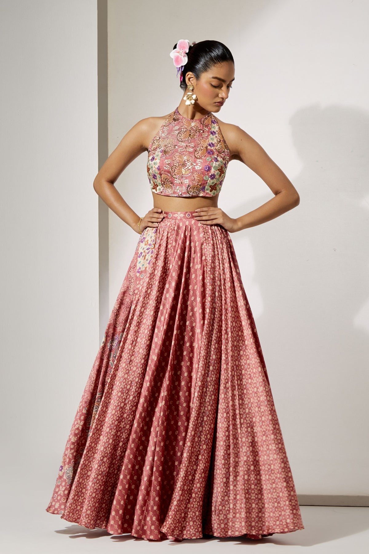 Rosewood Halter Skirt Set