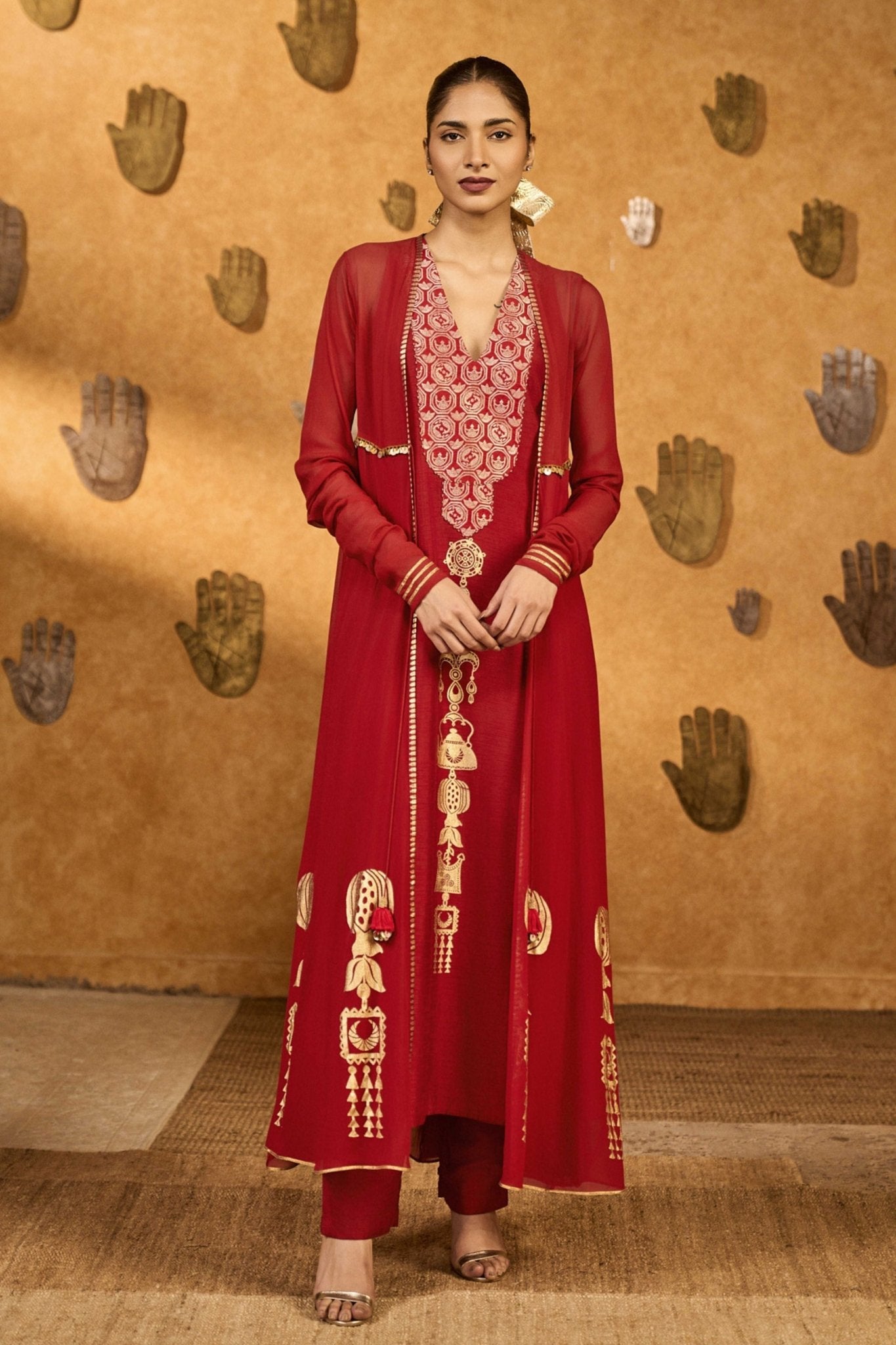 Red Pop Jacket Set - Masaba - Elahe
