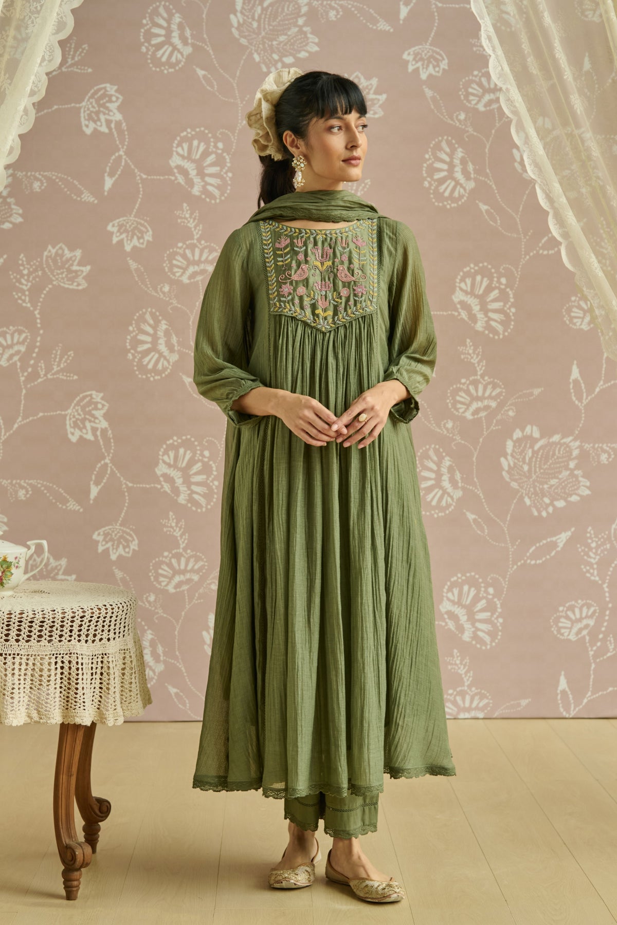 Green Naaz Kurta Set