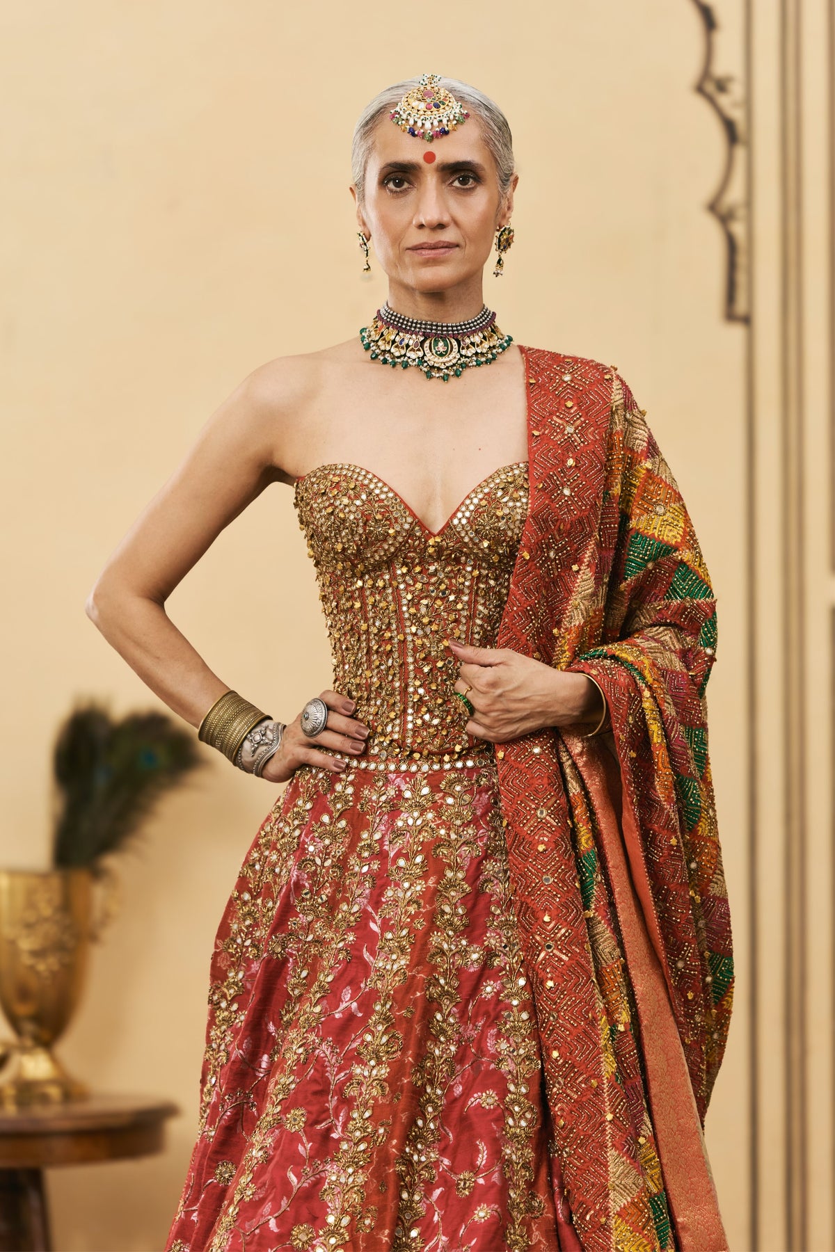 Do-Rang Phulkari Lehenga Set