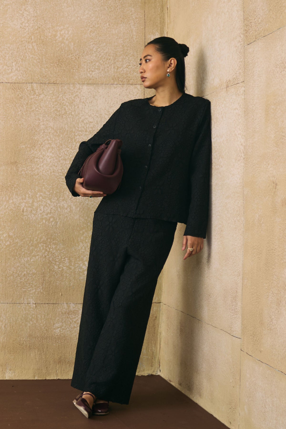 Black Ganni Co-ord Set