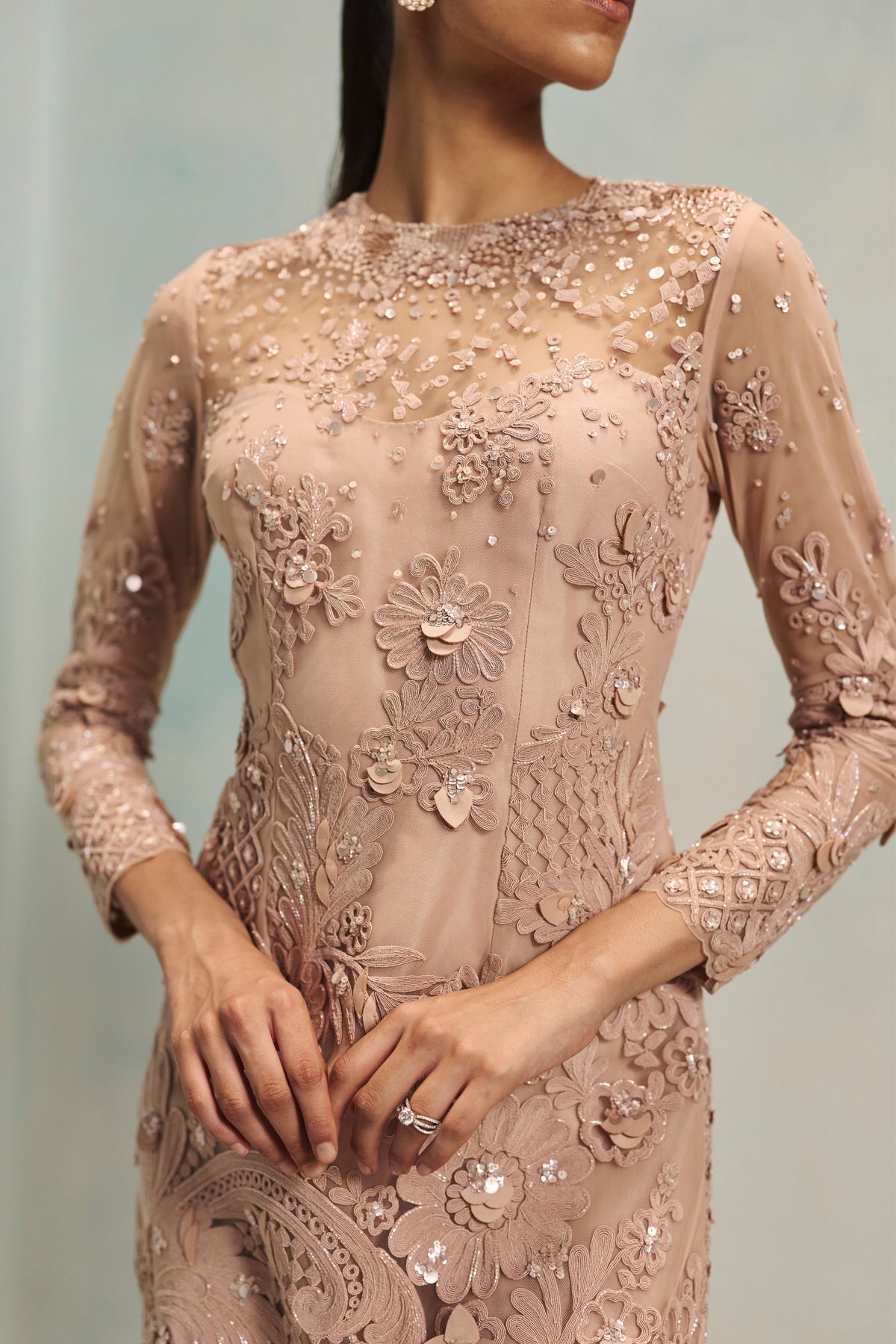 Vienna Rose Gold Tulle Dress