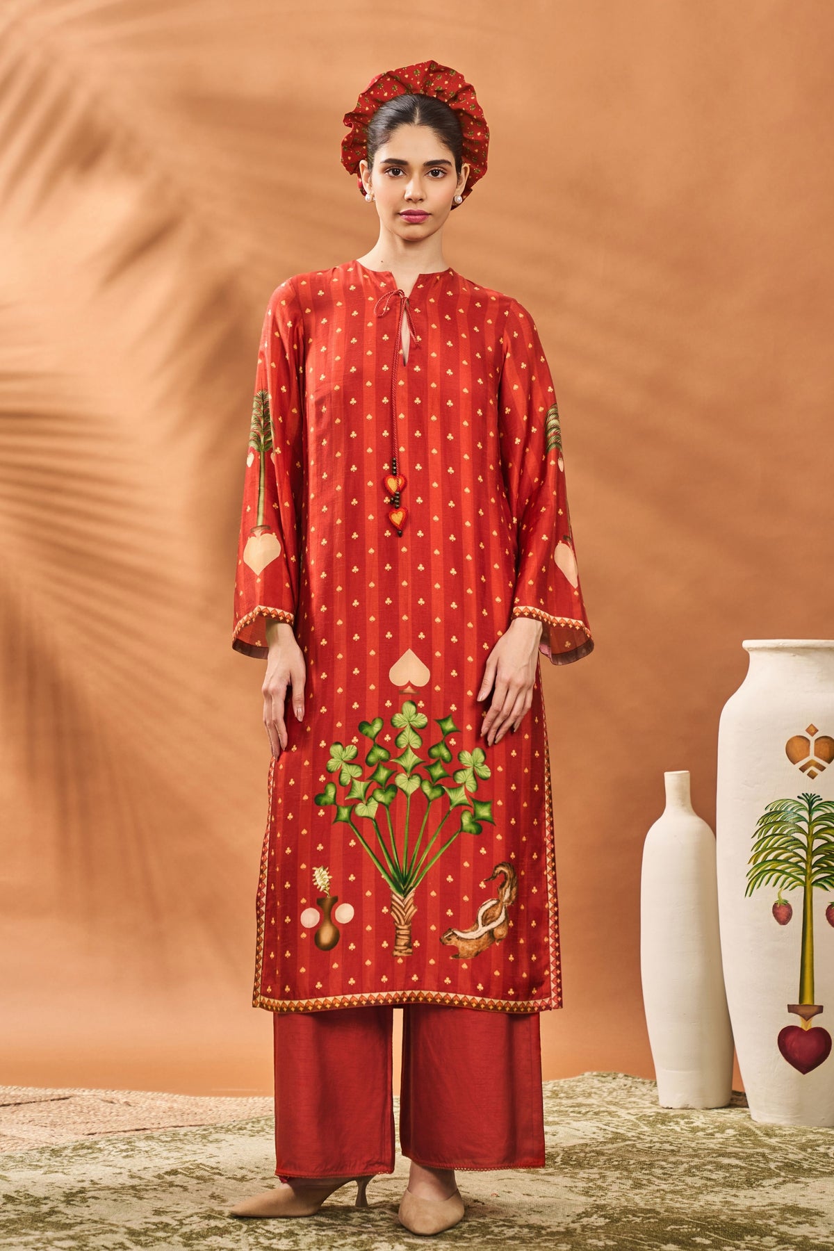 Rust All Fours Kurta Set