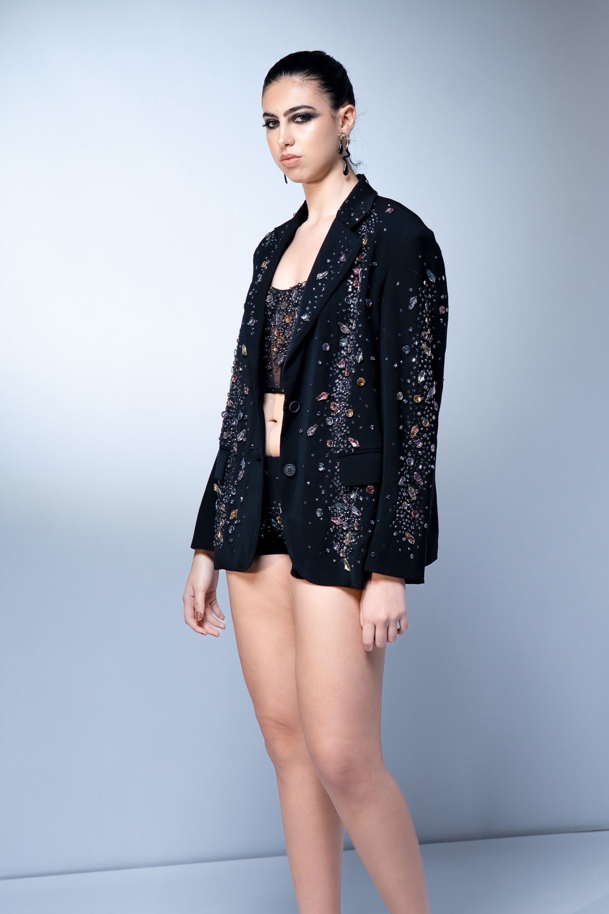 Noir Space Blazer Set
