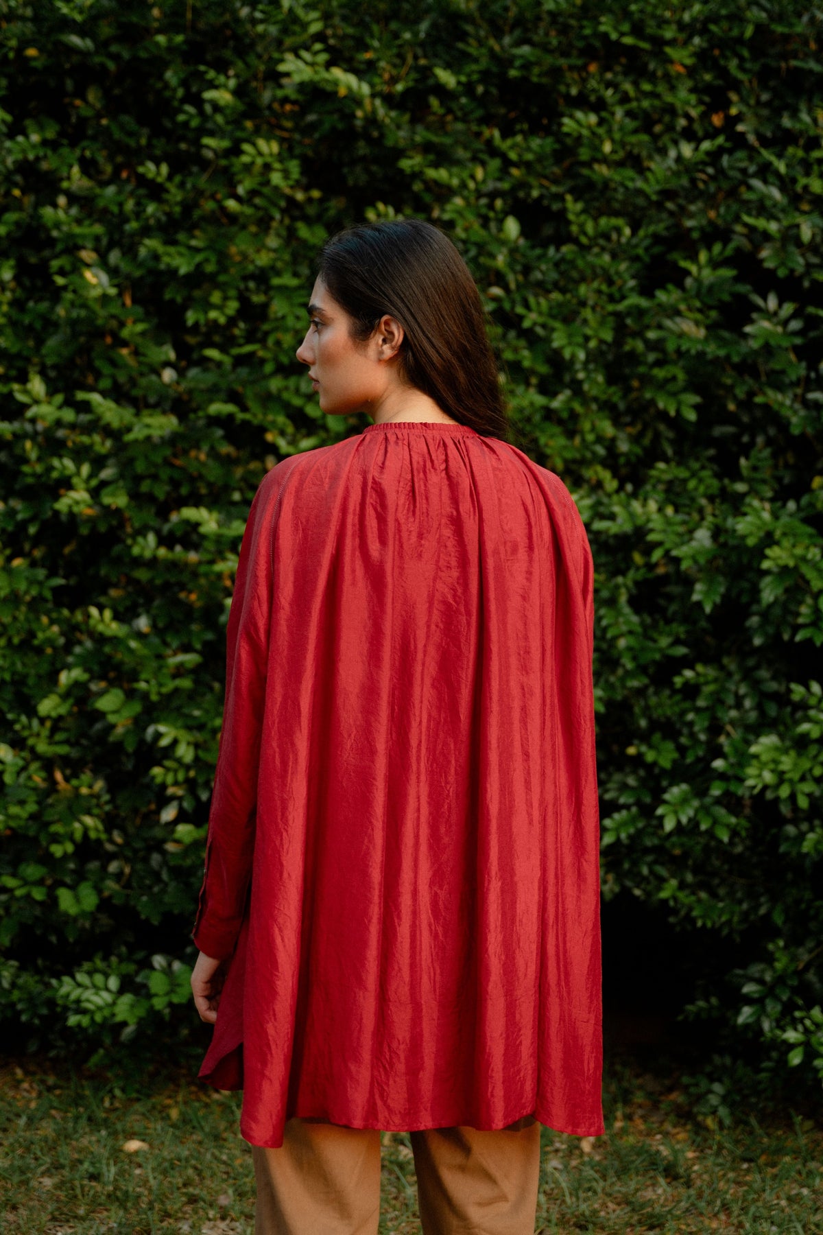 Crimson Red Carol Top