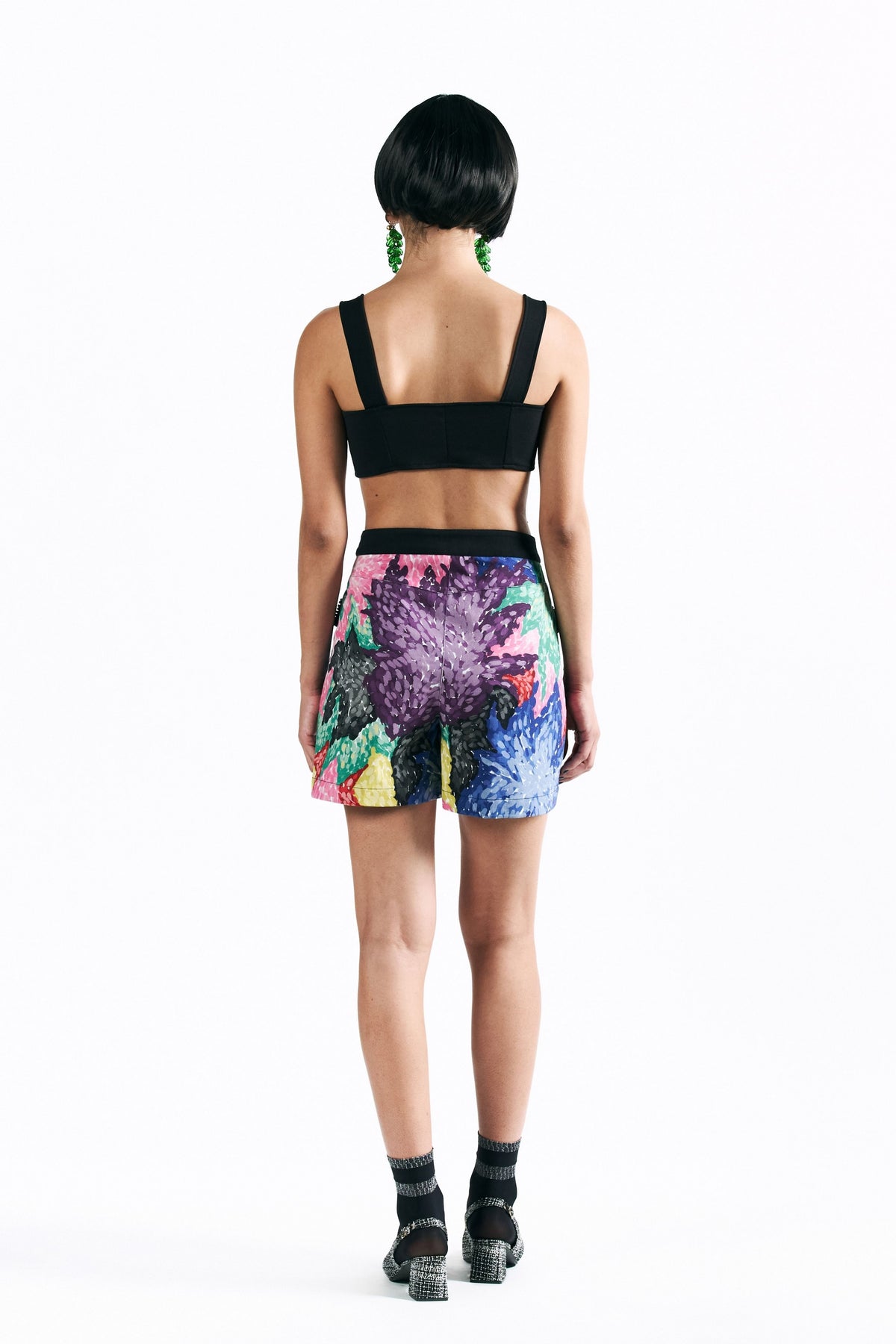 Mosaic Peonies Shorts