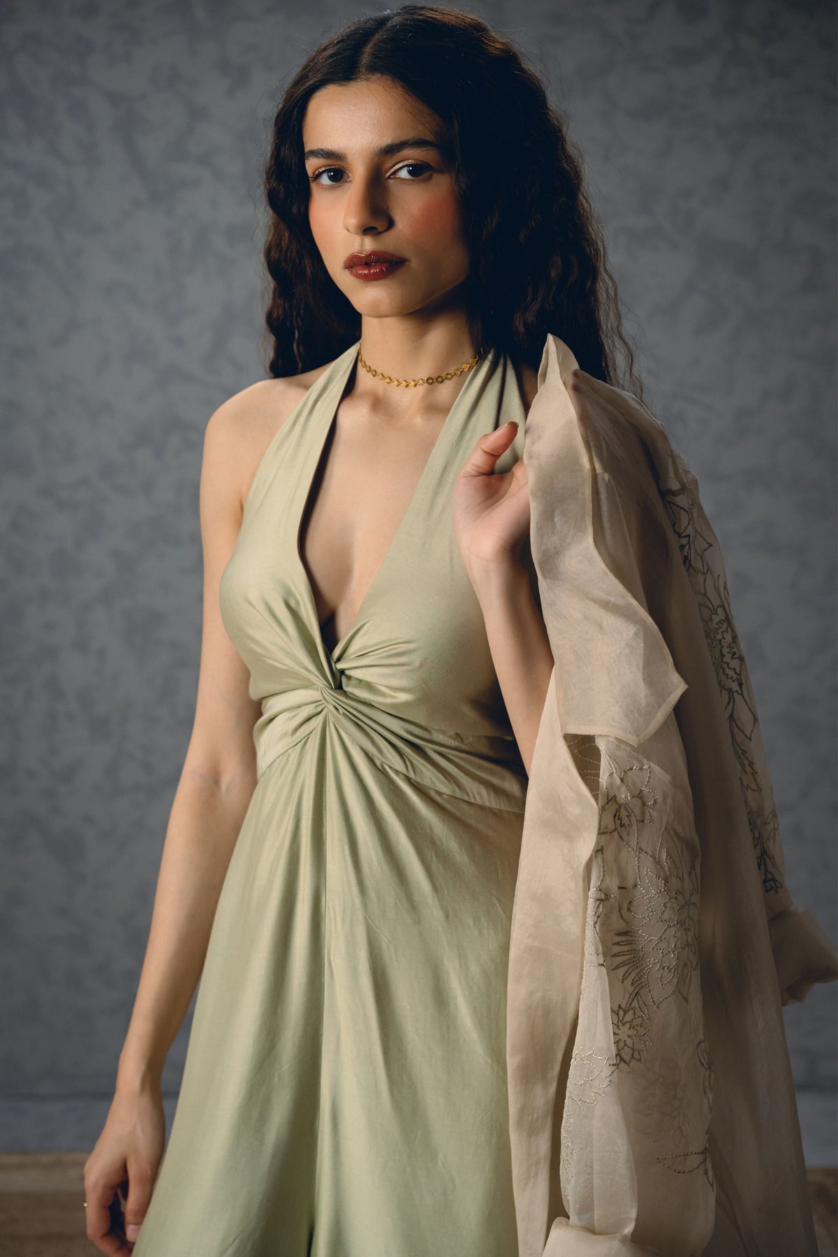 Shinju Jumpsuit Mint Set