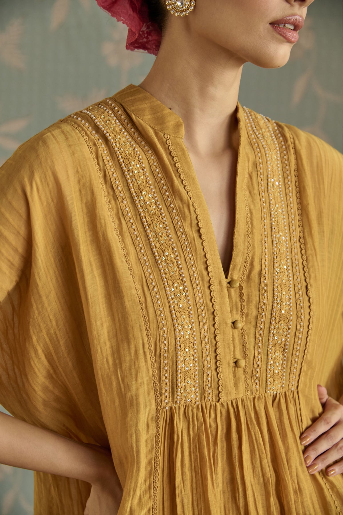Yellow Ayat Kaftan Set