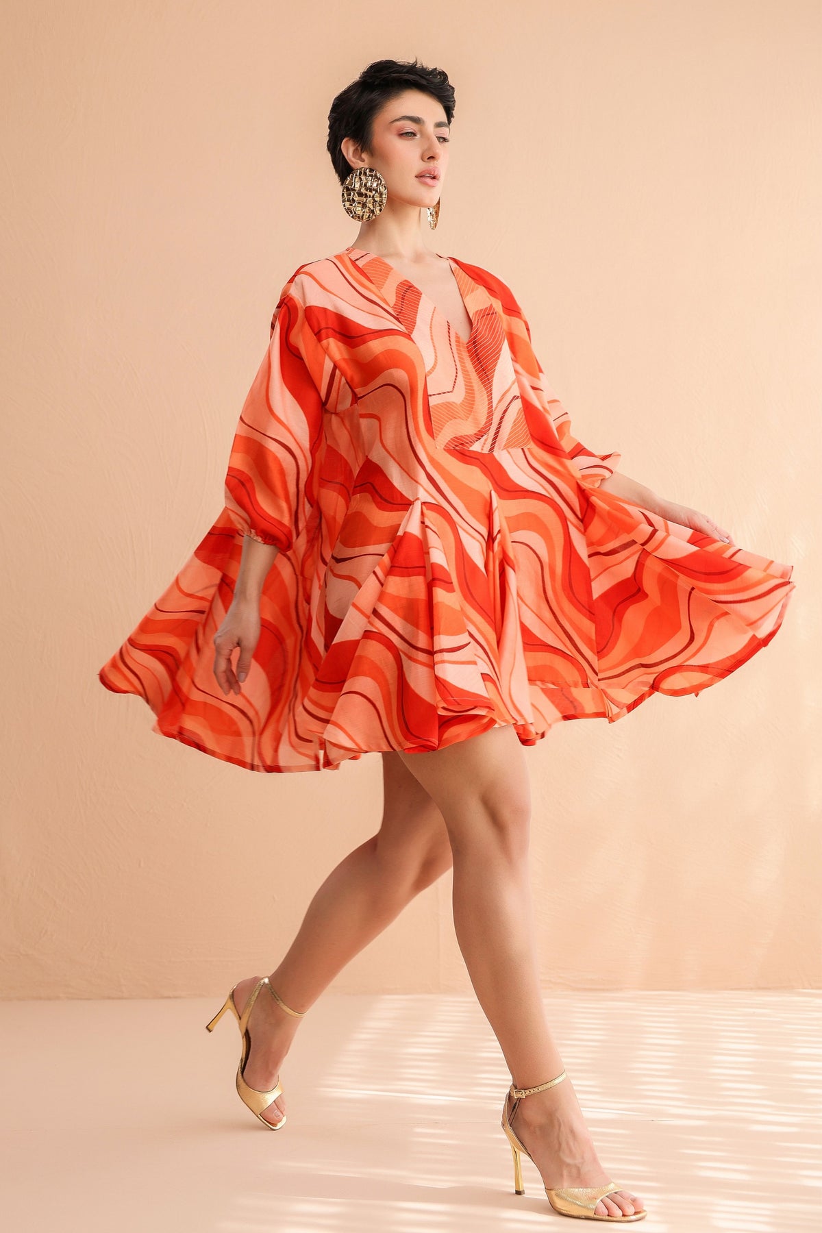 Tangie Wave Mini Dress