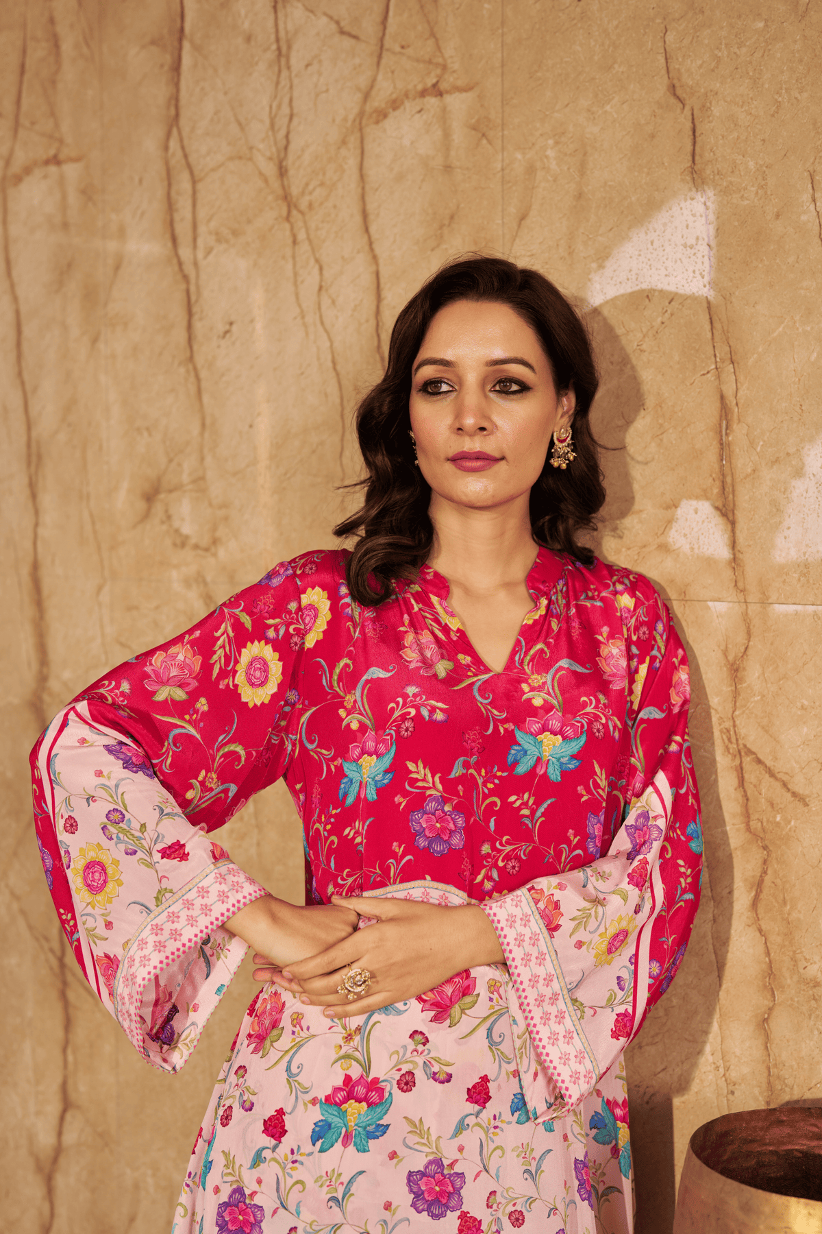 Ruya Pink Tunic Set