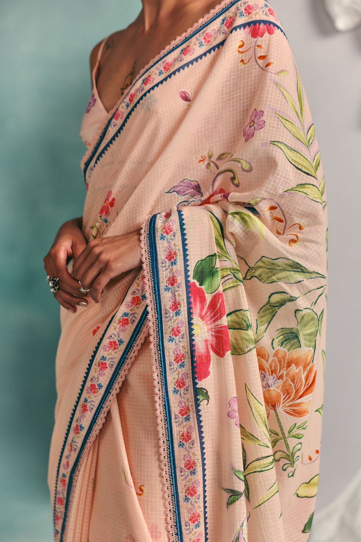 Rose Pink Saree