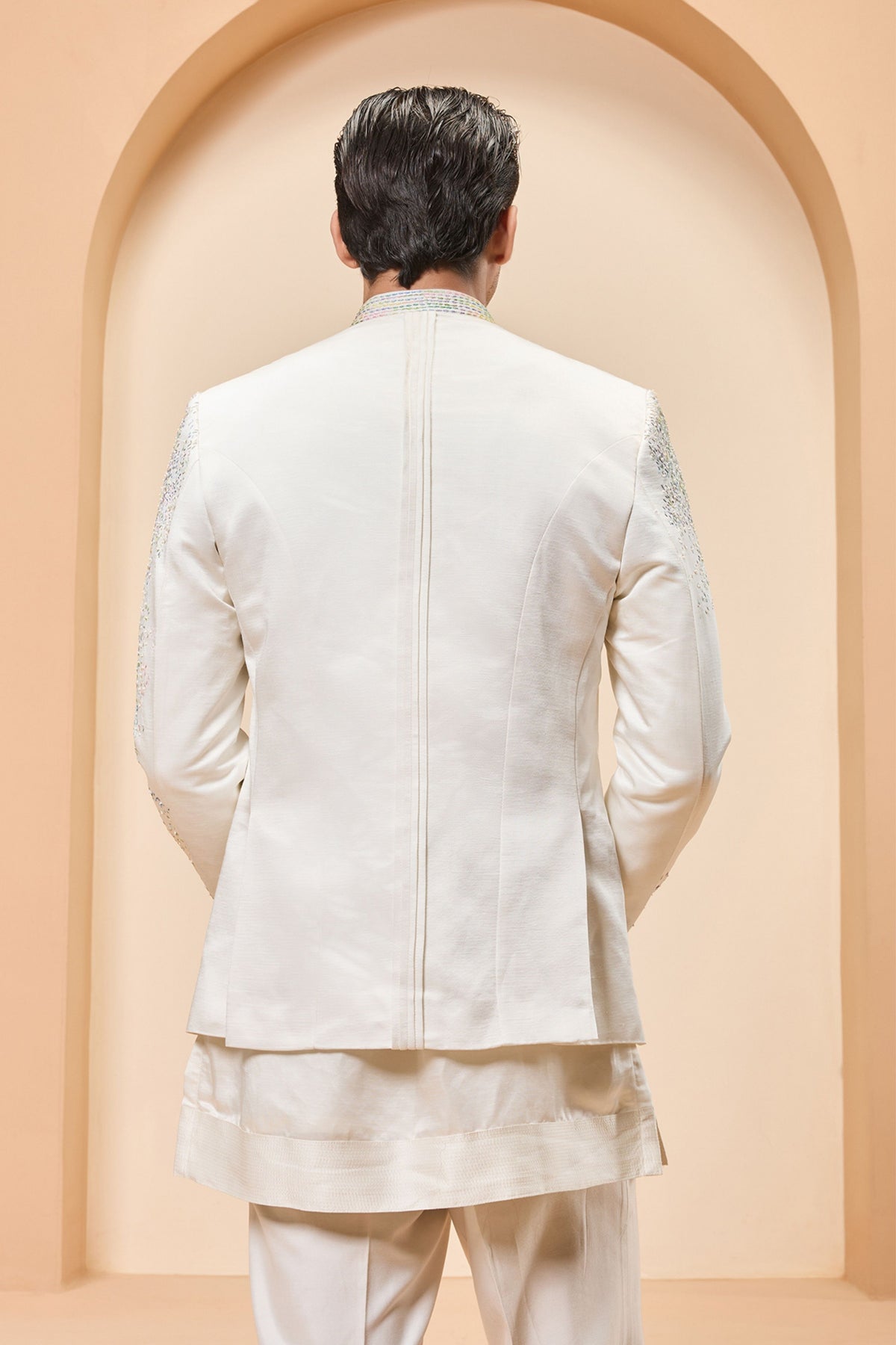 Ivory Open Bandhgala Set