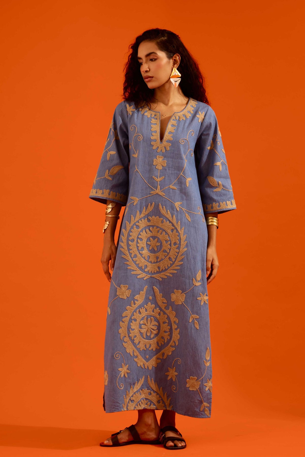 Denim Blue Maxi Dress