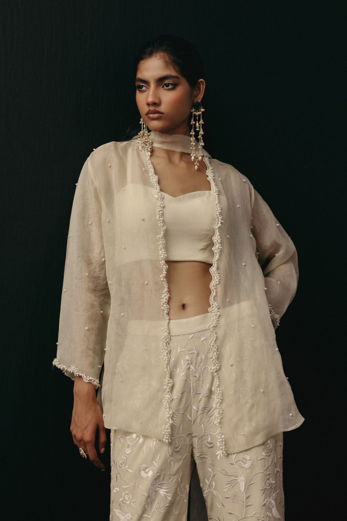 Ivory Overlay Jacket