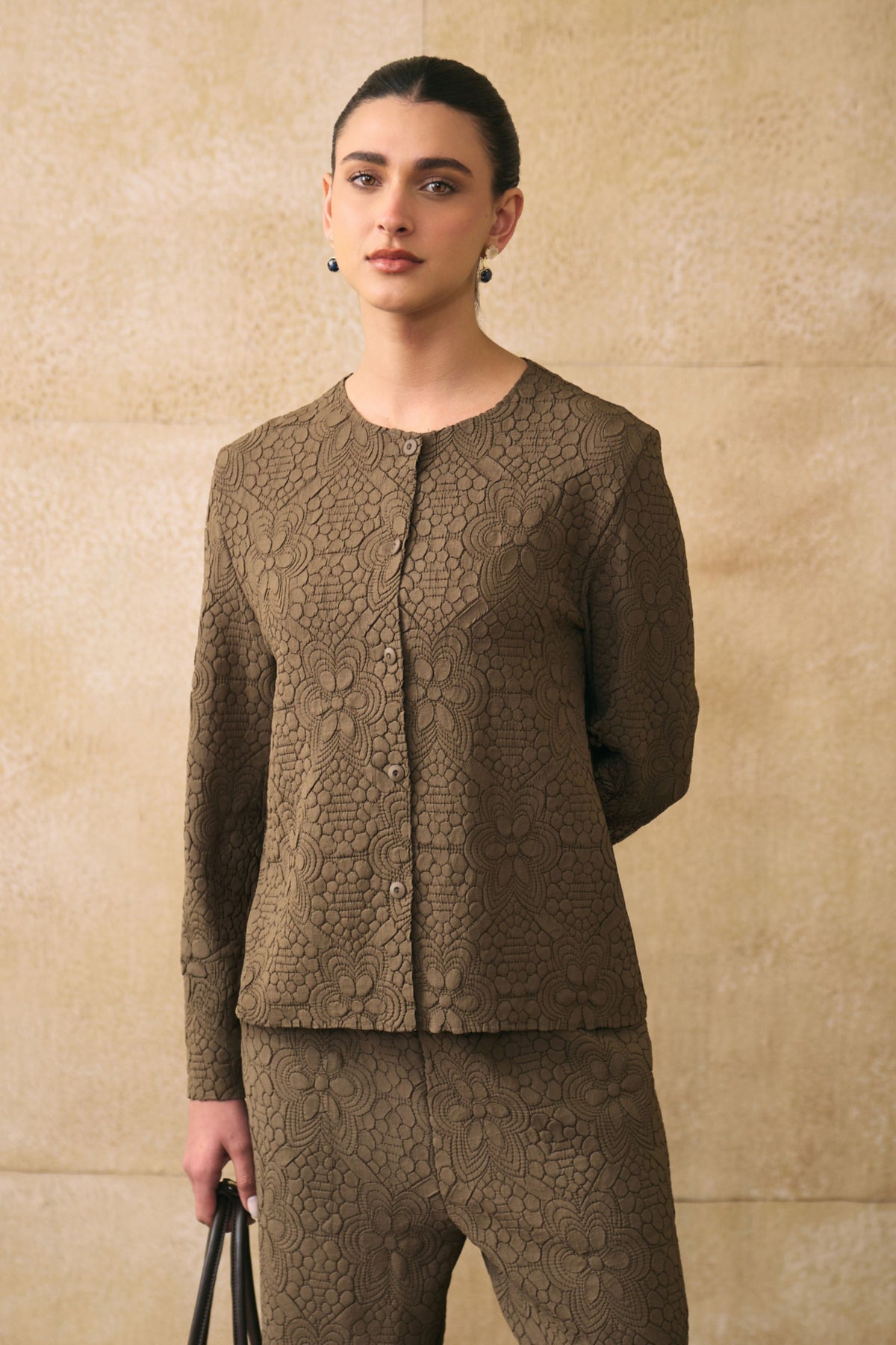 Brown Ganni Co-ord Set