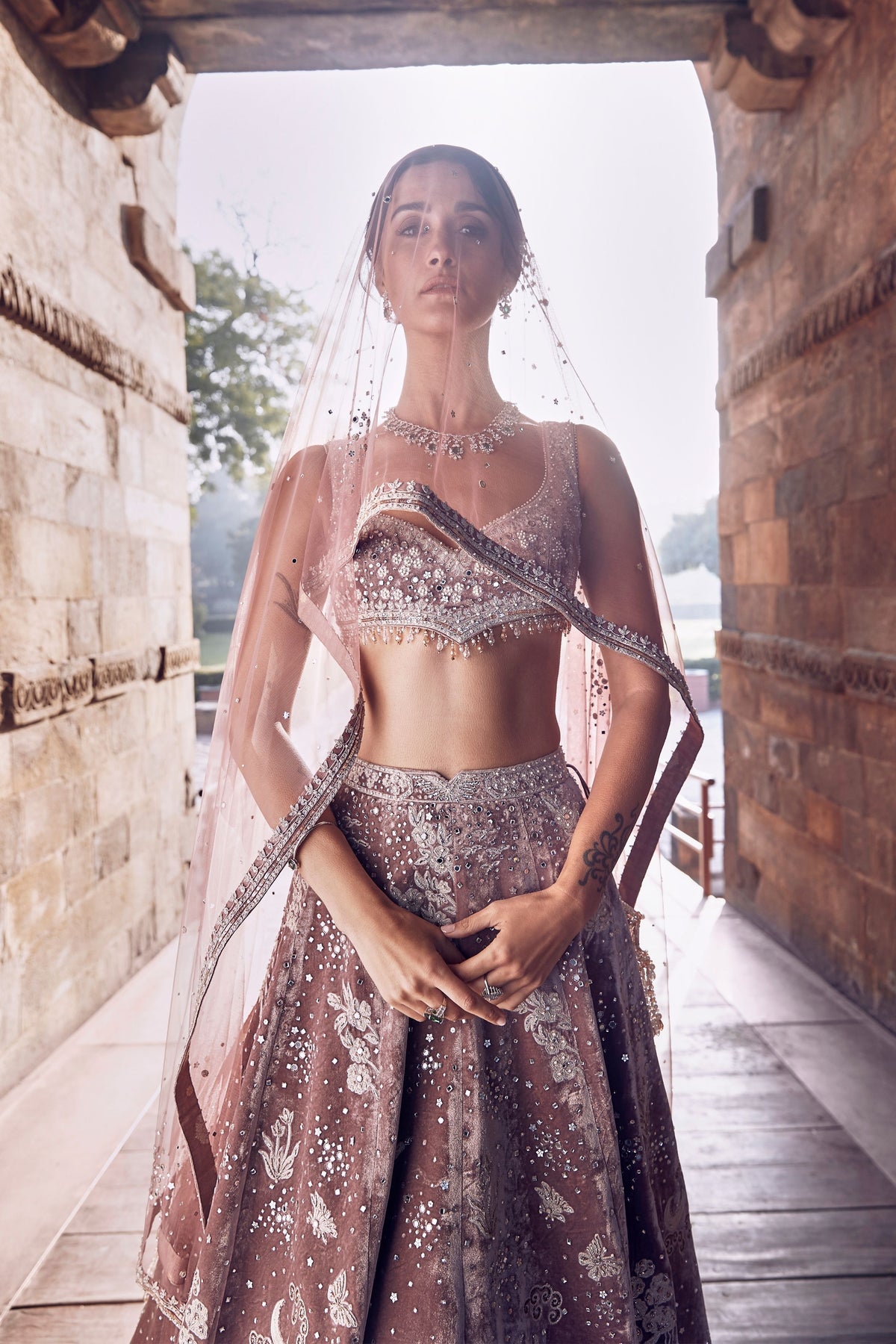 The French Rose Opus Lehenga Set