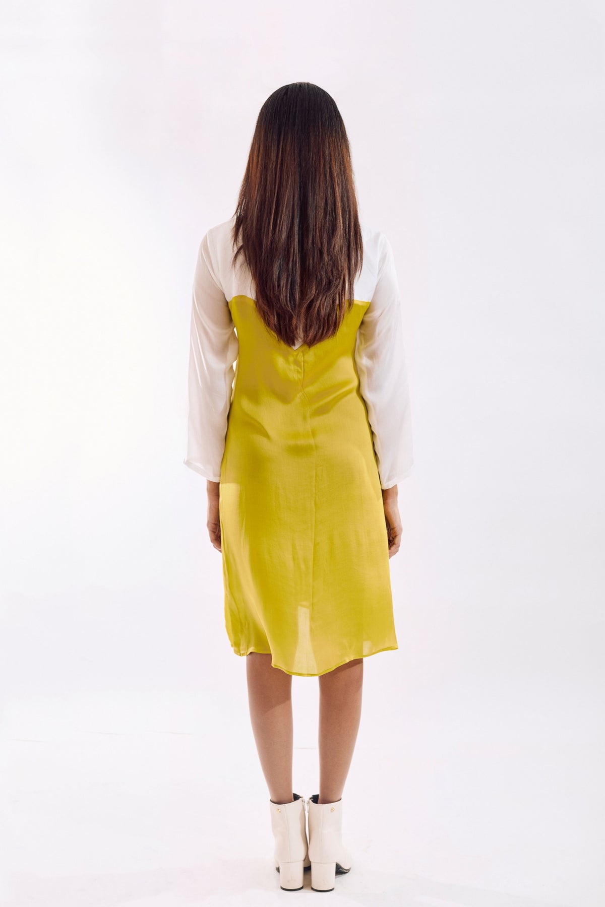 Lime Half Tie Dress