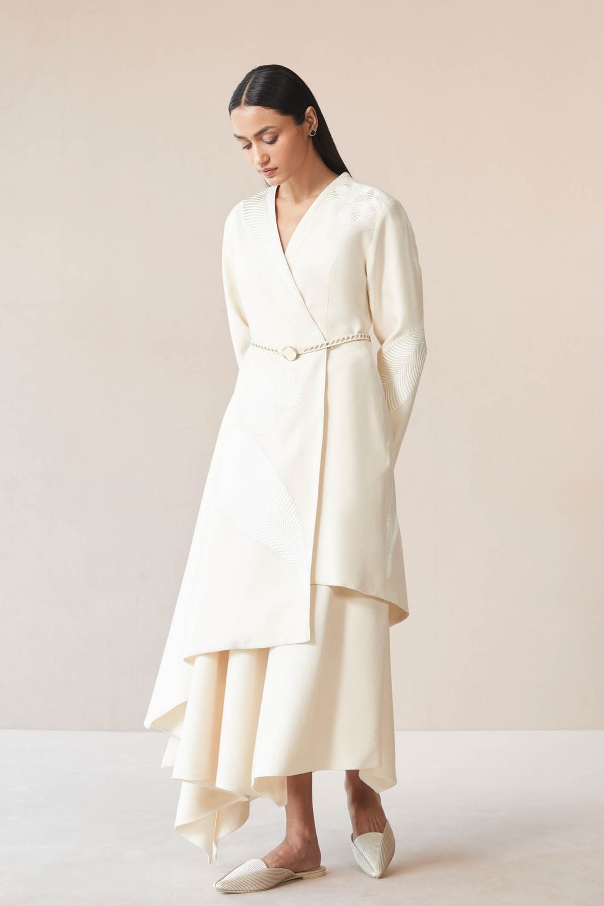 Ivory Marwa Jacket Set