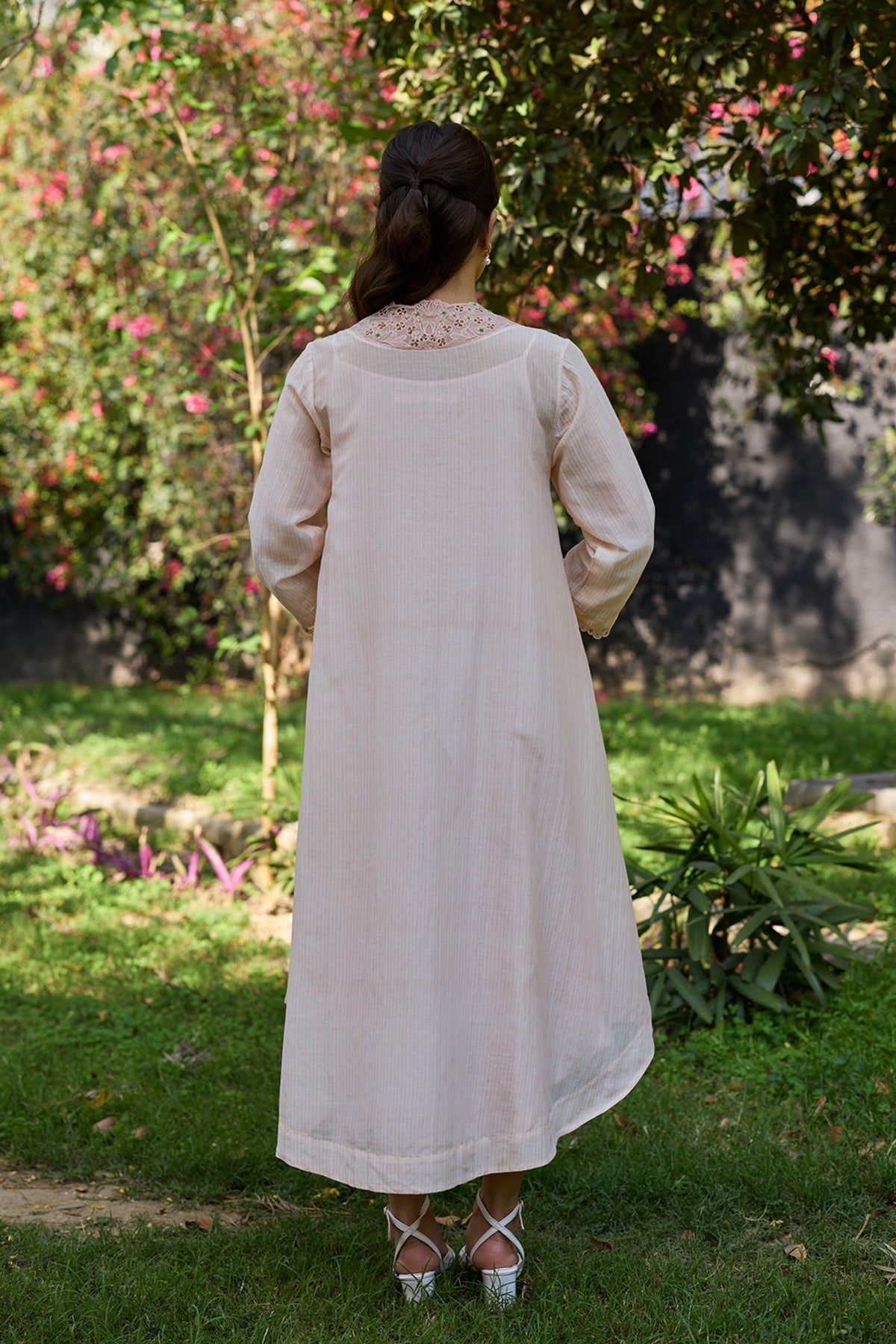 English Morning Pink Embroidered Dress