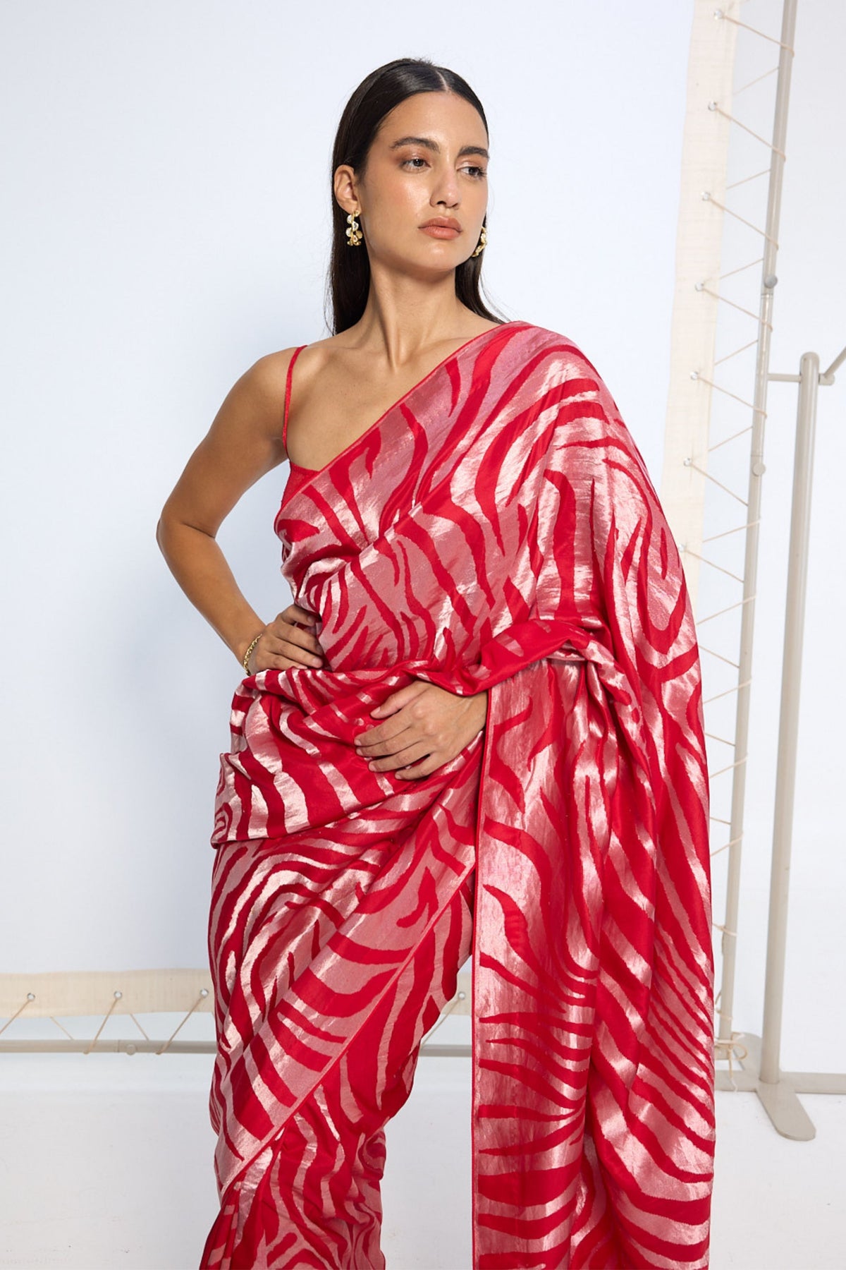 Handwoven Scarlet Silk Saree
