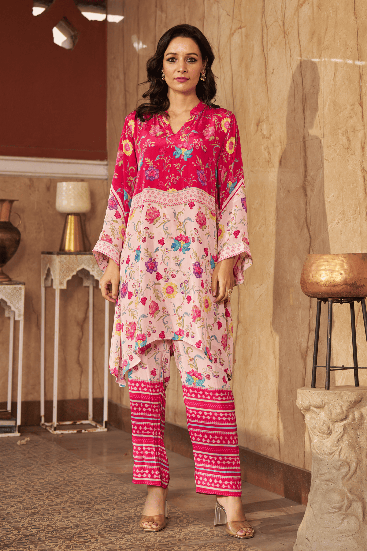 Ruya Pink Tunic Set