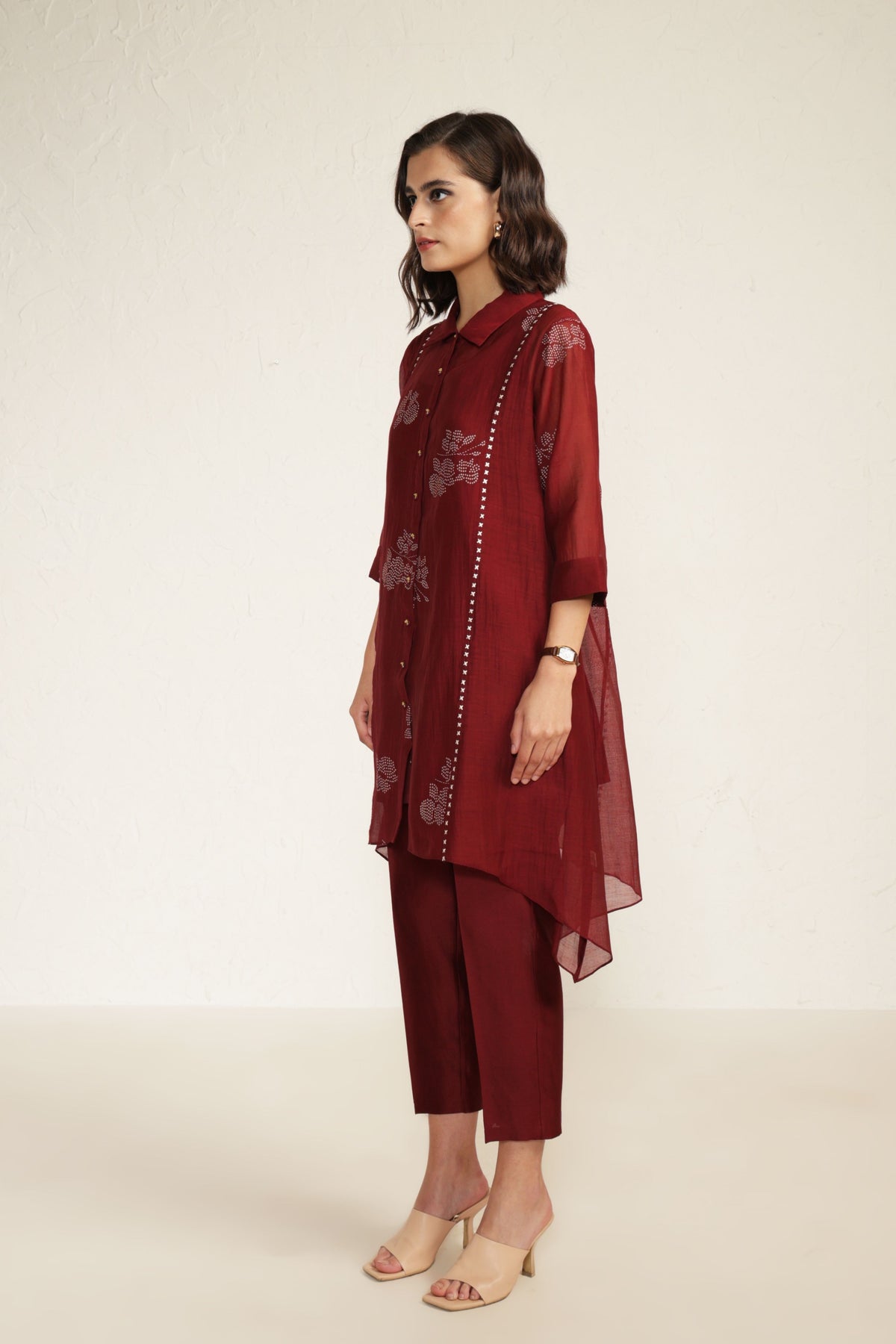 Burgandy Charles Tunic Set