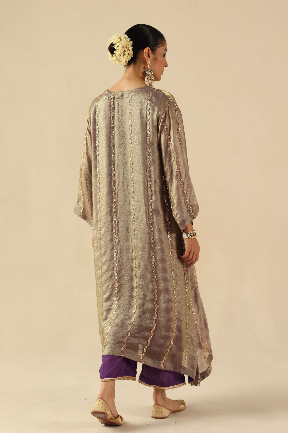 Purple Jhoomar Kurta Set